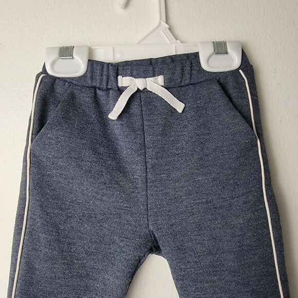 Miniclasix Baby Charcoal & White Joggers Size 6 Months 12-16 Pounds - Picture 2 of 4